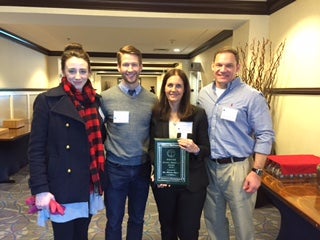 Dr. Owen and her CCT research team, Jilanne Doom, Isaac Riddle, and Scott Schroeder, at the MSCSS Annual Conference.