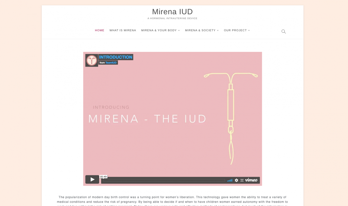 Mirena Intrauterine Device