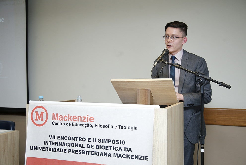 Lukas Chandler at International Bioethics Conference